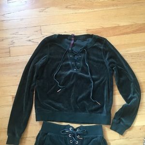 Betsy Johnson Velour Athletic Outfit